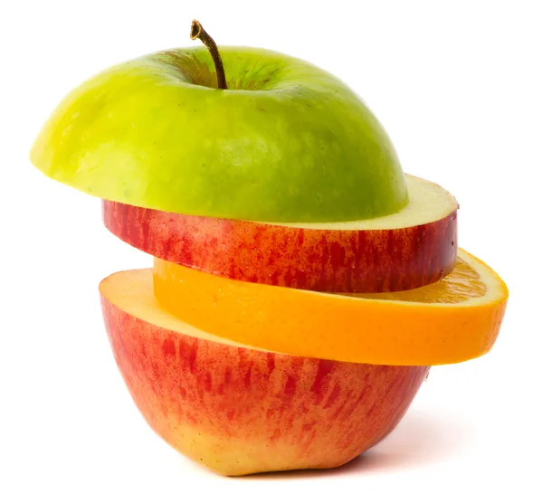 Mixed apple and orange — Stock Photo, Image