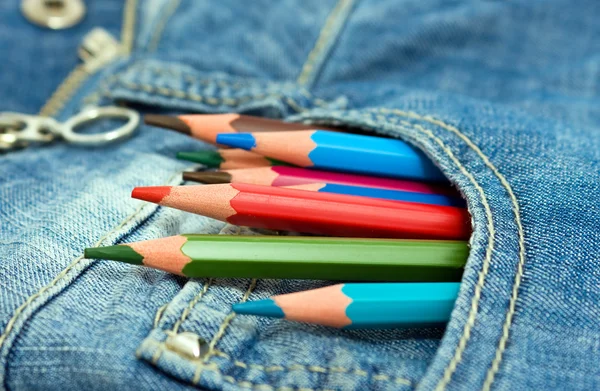 Pencils in the pocket — Stock Photo, Image