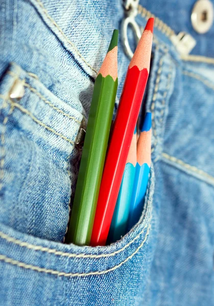 Lápices en el bolsillo — Foto de Stock