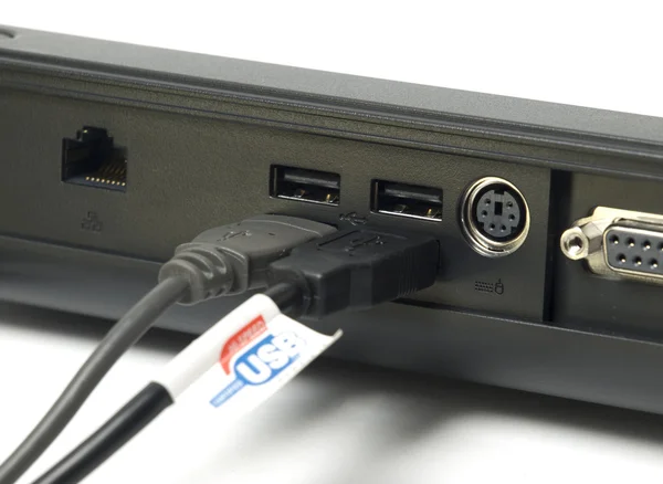 Flere USB-kabelforbindelser - Stock-foto