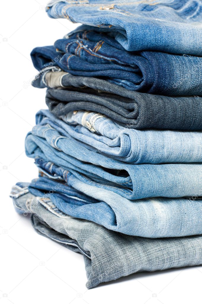 Blue denim jeans. Stock Photo by ©Bedolaga 1029245