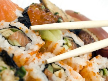 Japon restoranında lezzetli sushi