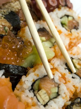Japon restoranında lezzetli sushi