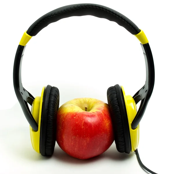 Musiikki omena — kuvapankkivalokuva