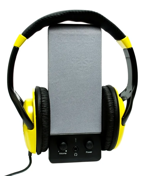 Speaker and headphones — Stock Photo, Image