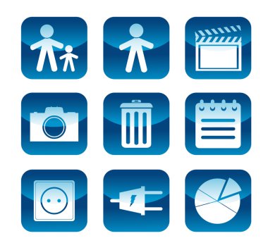 Set of web icons clipart