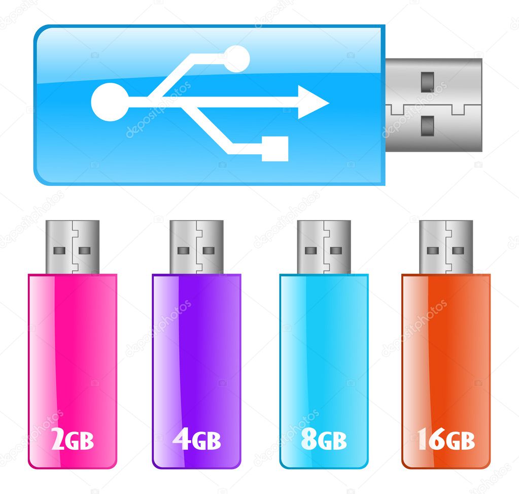 Colored USB flash drive