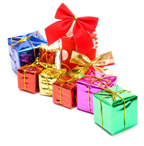 Scatole regalo a colori — Foto Stock