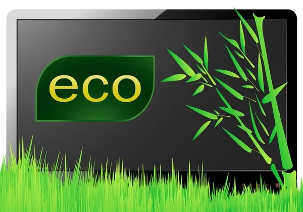 Eco monitora — Wektor stockowy