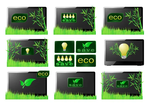 Eco Monitor — Stockvector