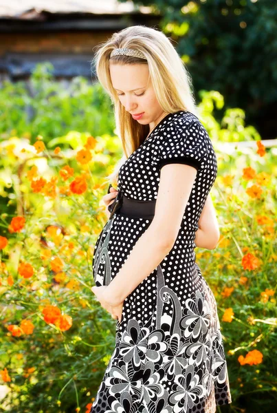 Güzel bir hamile kız — Stok fotoğraf