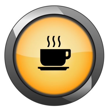 Coffee cup button clipart