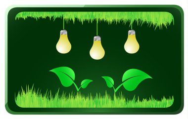 Green energy icon clipart