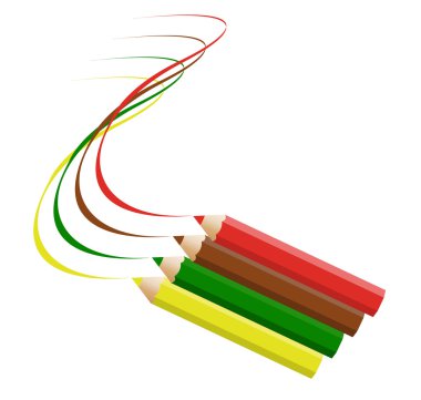 Vector color pencil. clipart