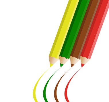 Vector color pencil. clipart