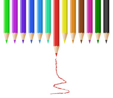 Vector color pencil. clipart