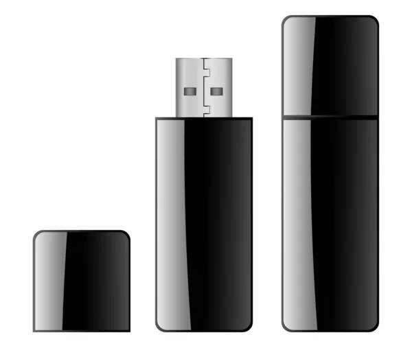 siyah usb flash sürücü