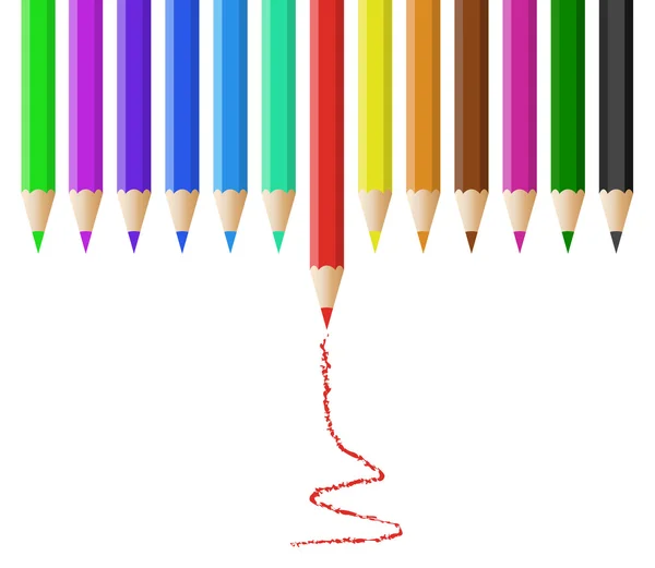 Wektor farbują ołówek. — Wektor stockowy