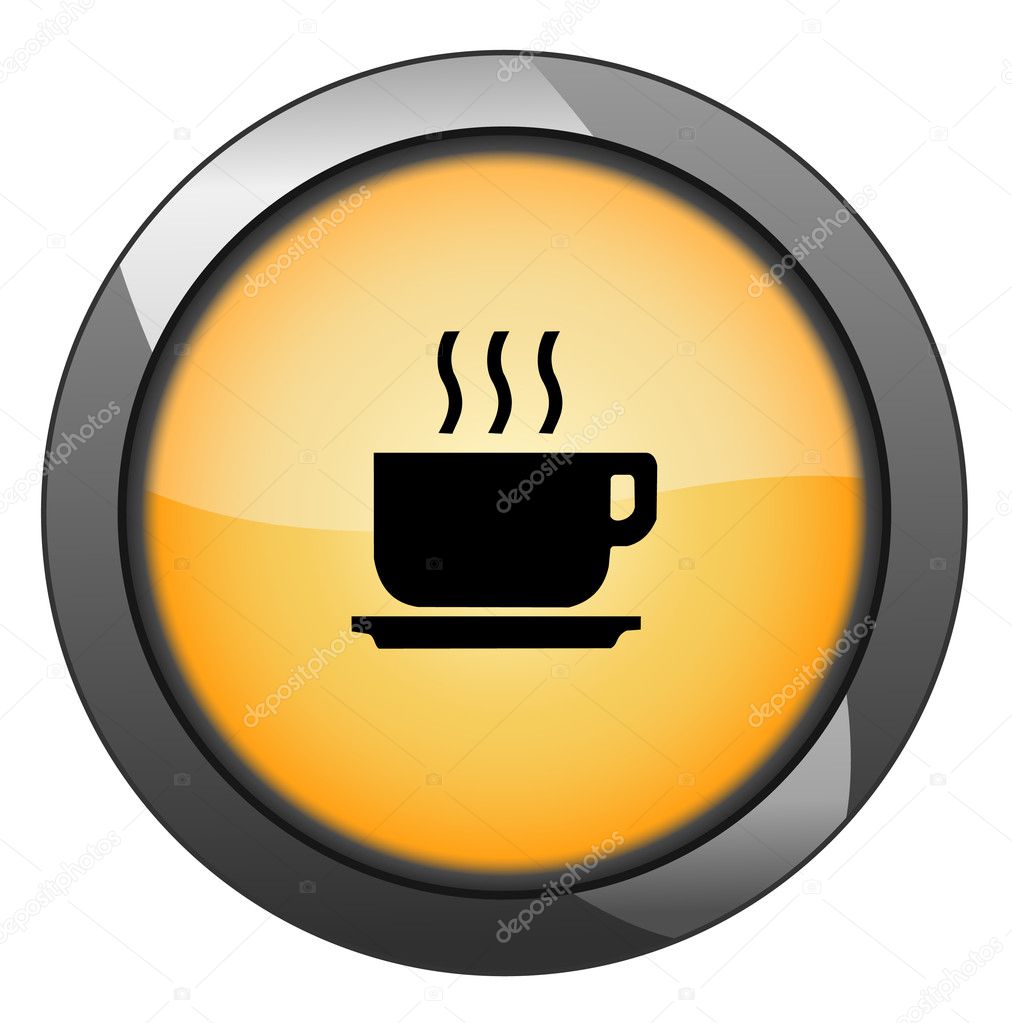 Coffee cup button