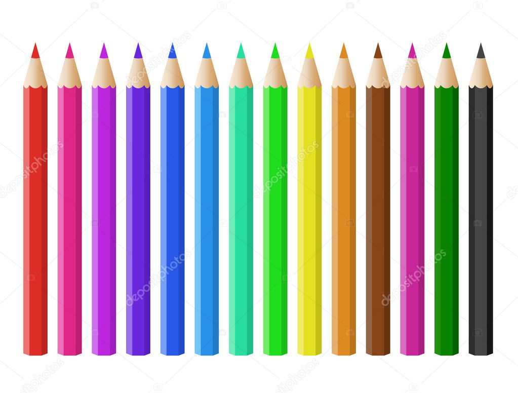 Vector color pencil.