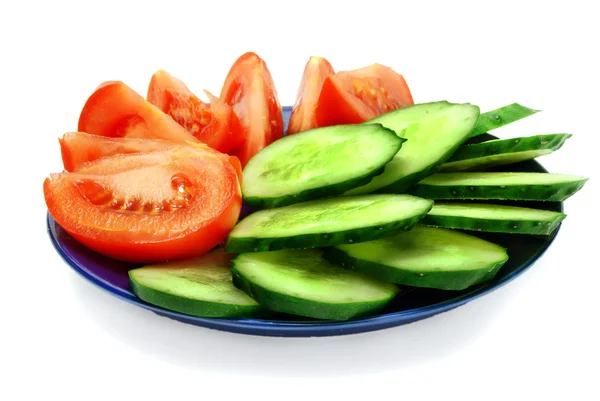 Tomato and Cucumber Slices — Stock Photo, Image