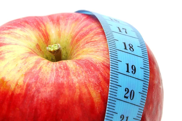 Jablko s opatřením — Stock fotografie