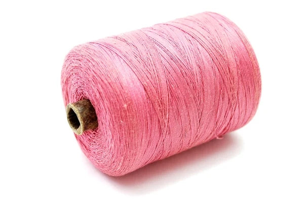 Bobina di filo rosa — Foto Stock