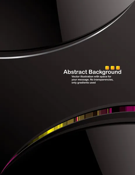 Schwarzer Hintergrund mit glänzenden Elementen — Stockvektor