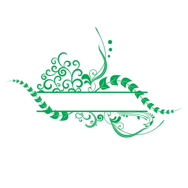 Marco verde vector floral — Archivo Imágenes Vectoriales