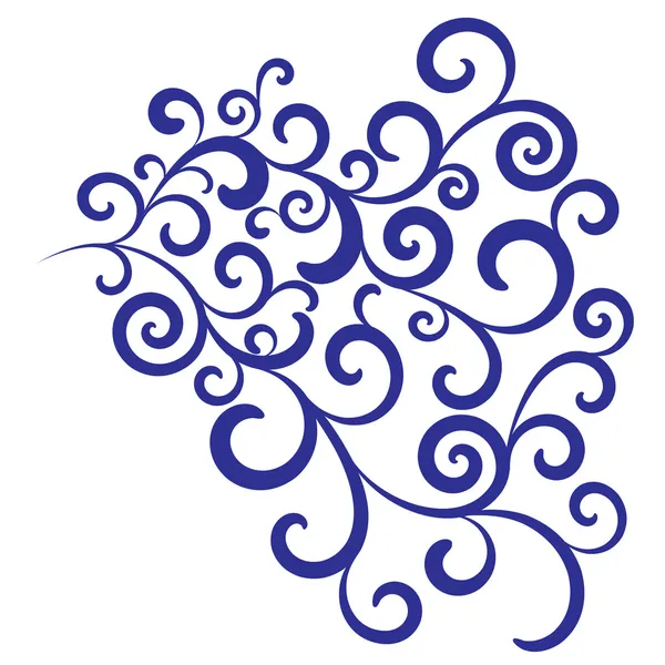 Mörk blå blommig vektor mönster — Stock vektor