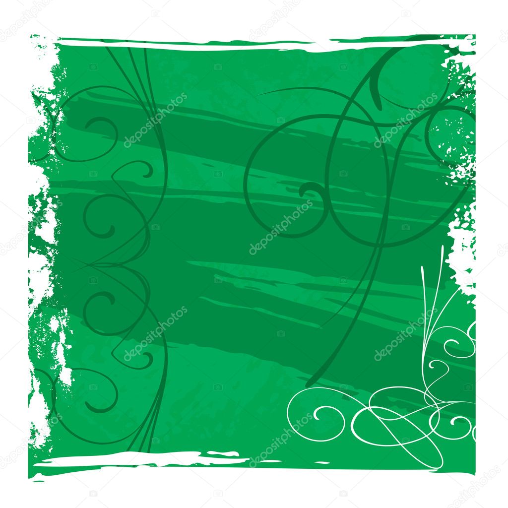 Green grunge vector background