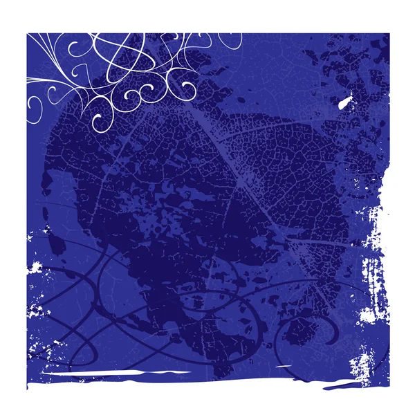 Grunge púrpura vector floral fondo — Vector de stock