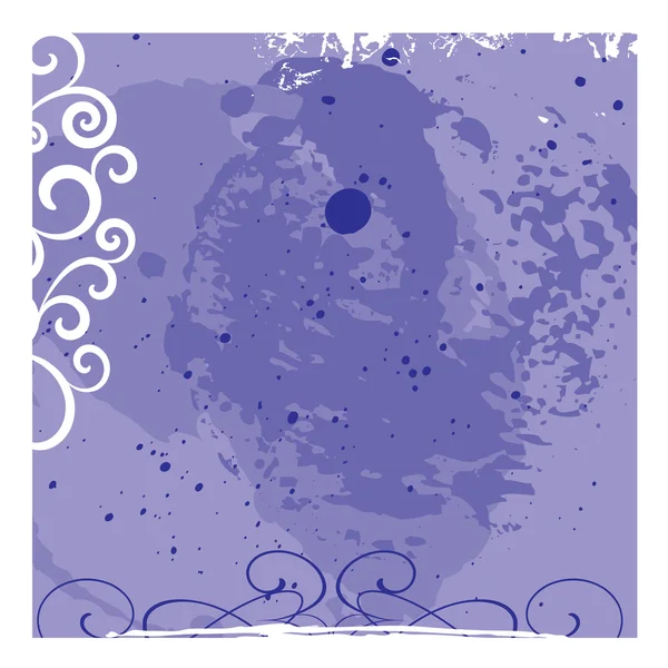 Grunge púrpura vector floral fondo — Archivo Imágenes Vectoriales