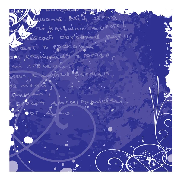 Grunge violet fond vecteur floral — Image vectorielle