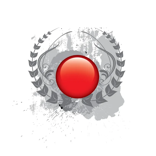 赤い光沢のあるベクトル ボタン — ストックベクタ
