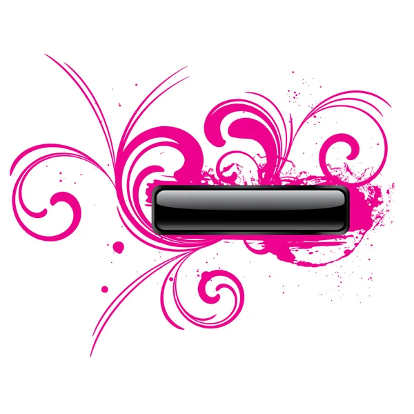 ピンクの光沢のあるグランジ ベクトル ボタン — ストックベクタ