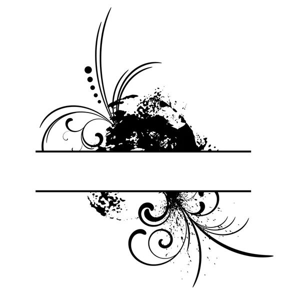 Cadre vectoriel Grunge noir — Image vectorielle