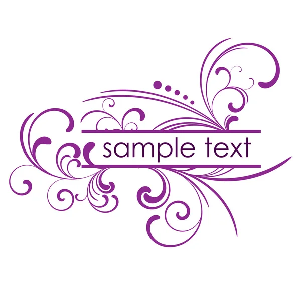 Cadre vectoriel violet avec motifs floraux — Image vectorielle