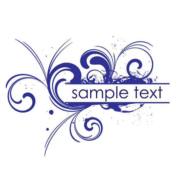 Blue frame with floral patterns