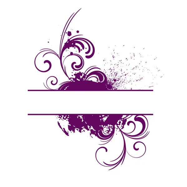 Grunge cadre vectoriel avec des motifs floraux — Image vectorielle