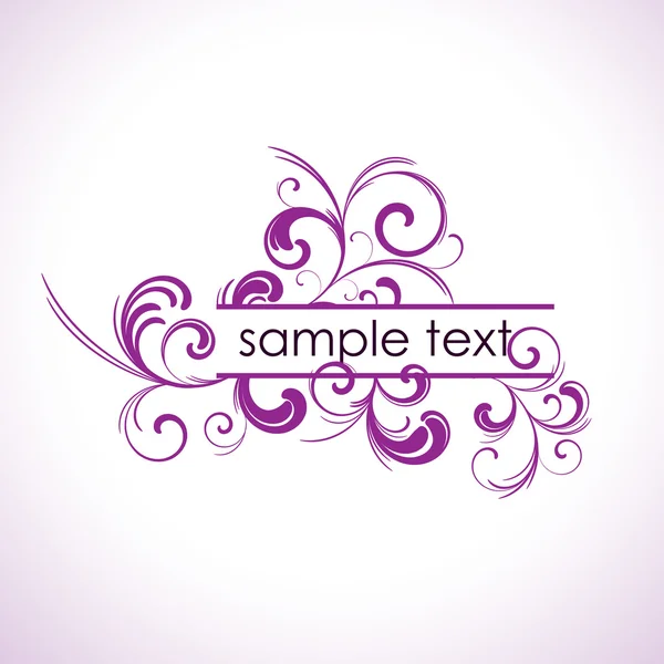 Purple frame with floral patterns — Stock Vector
