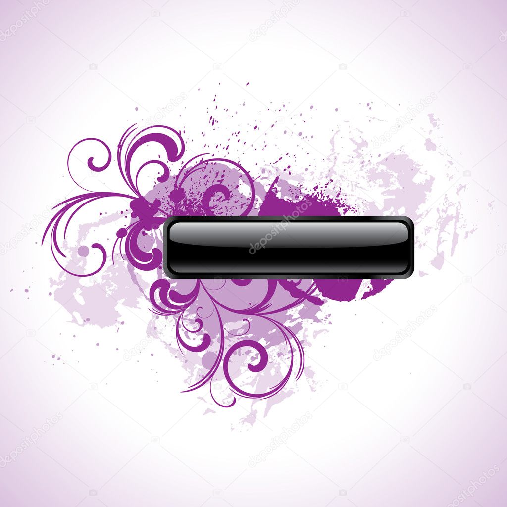 Purple rectangular vector button