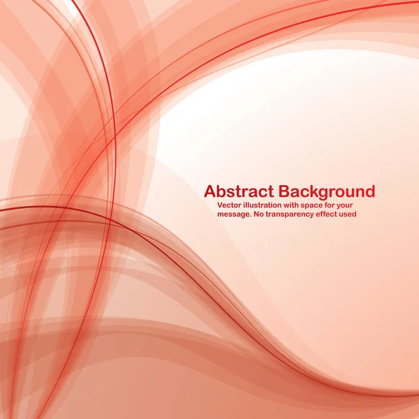Abstract red transparent waves — Stock Vector