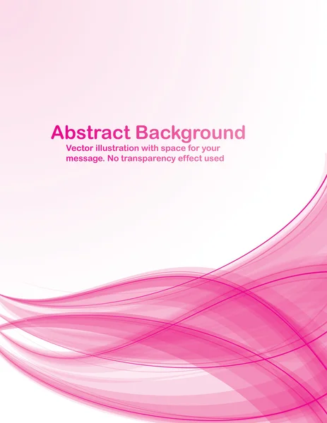 Abstraktní růžová transparentní vlny — Stockový vektor
