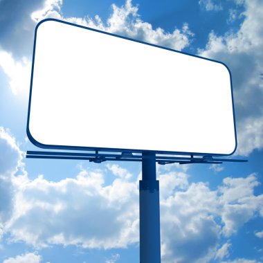 Billboard on a sky background clipart