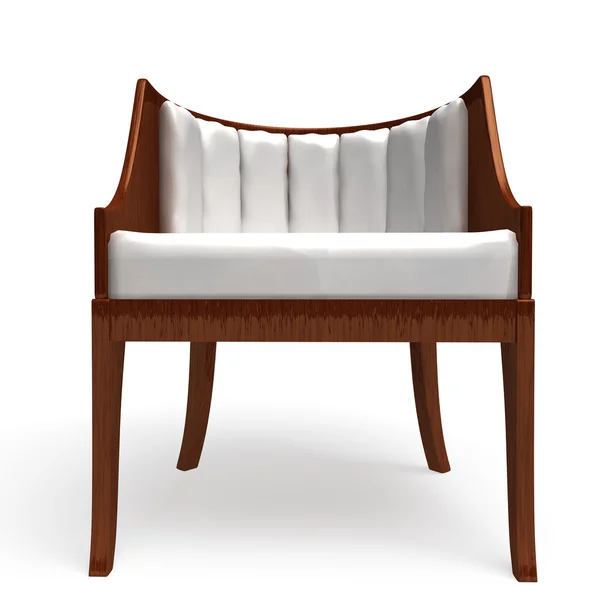 Beyaz arkaplanda bir sandalye — Stok fotoğraf