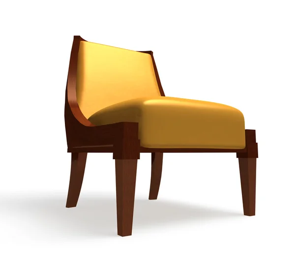Beyaz arkaplanda bir sandalye — Stok fotoğraf