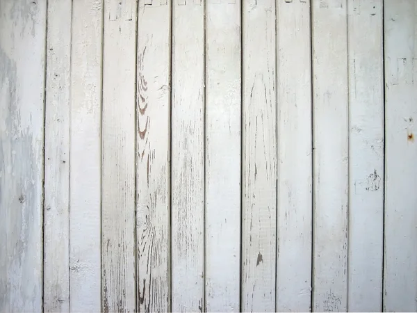 Parede de madeira pintada de branco — Fotografia de Stock