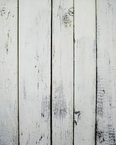 Mur en bois peint blanc — Photo