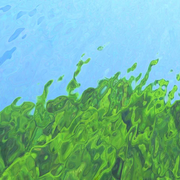 Абстрактно зеленый красивый водопад — стоковое фото